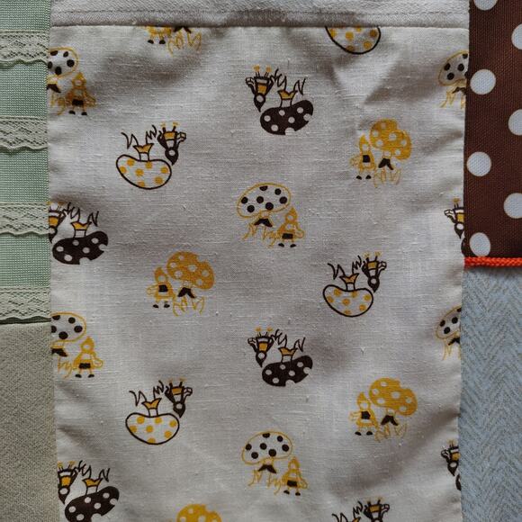 Vintage 60s Hippie Handmade Patchwork Boho Maxi Skirt Prairie Lined 13 In Waist - Picture 13 of 13